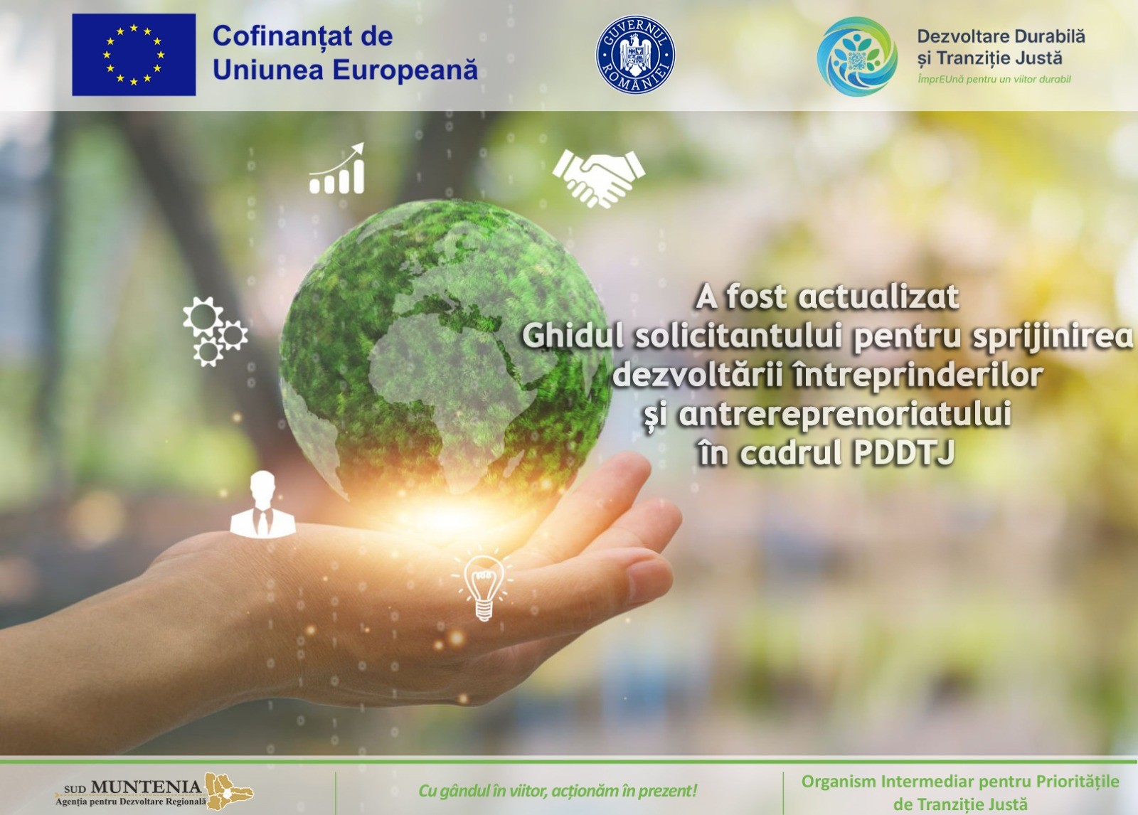 A fost actualizat Ghidul solicitantului pentru sprijinirea dezvoltării întreprinderilor și antrereprenoriatului în cadrul PDDTJ